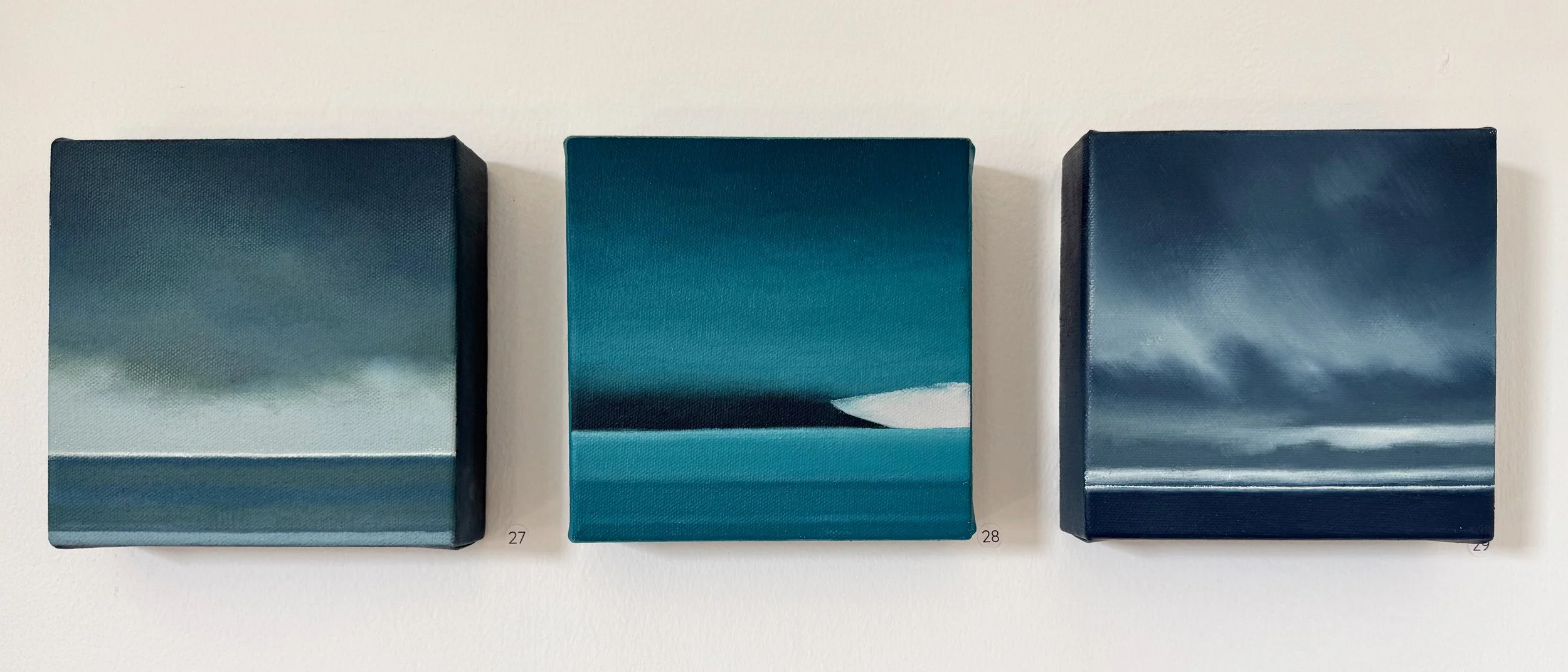 small oil studies on canvas £300 each