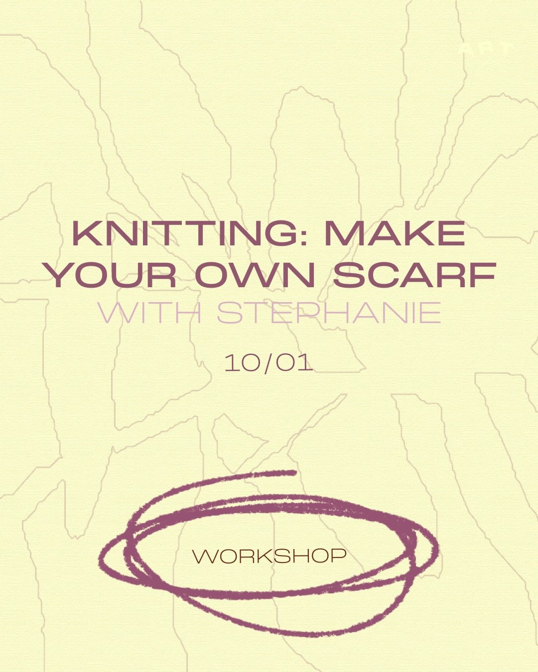 SWIPE TO MEET STEPHANIE 💖
In this workshop you will learn the basic knitting stitches and create your own stylish mini scarf. All materials are included and you can take the yarn and needles home with you. Perfect for beginners who want to learn to 