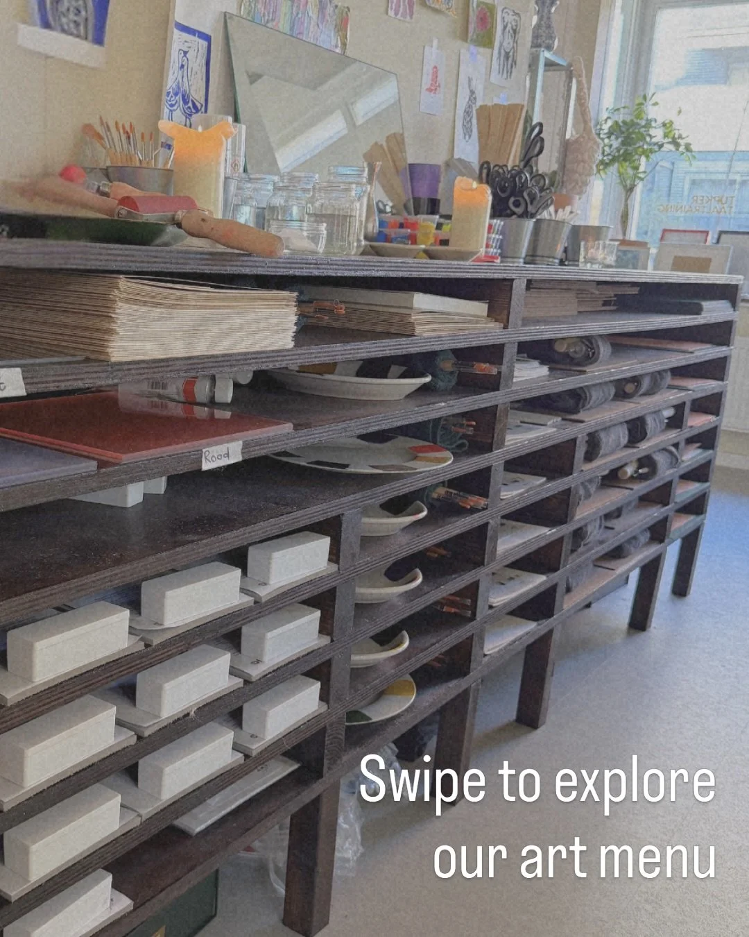 Instead of food, we serve creative activities. Swipe to discover our art dishes ❤️. Which one is your favourite?