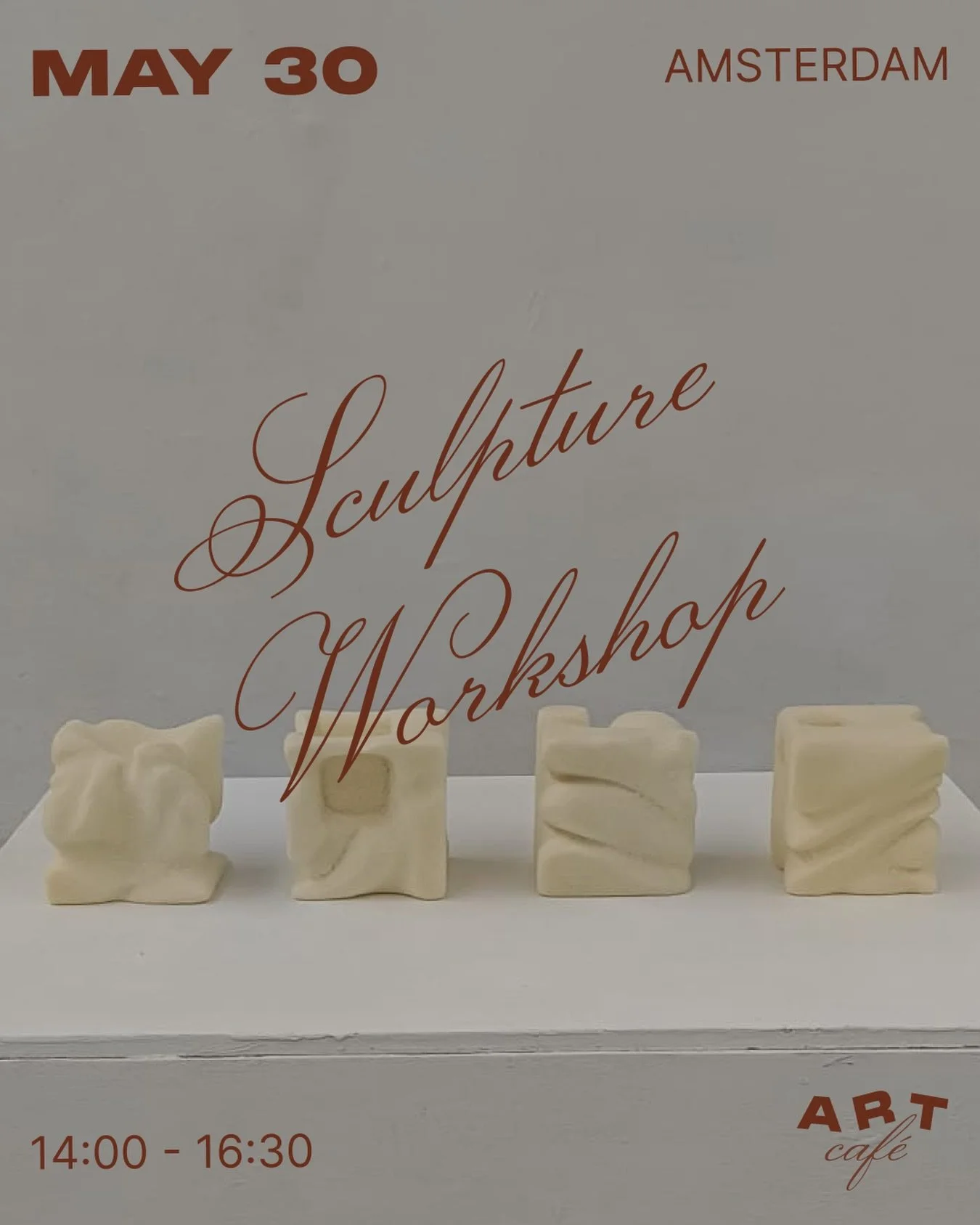 Discover a new material! In this workshop in collaboration with @thom_vkesteren, you&rsquo;ll dive into the world of sculpture and explore how to bring an idea to life in physical form. 

You&rsquo;ll be introduced to the basics of conceptual thinkin