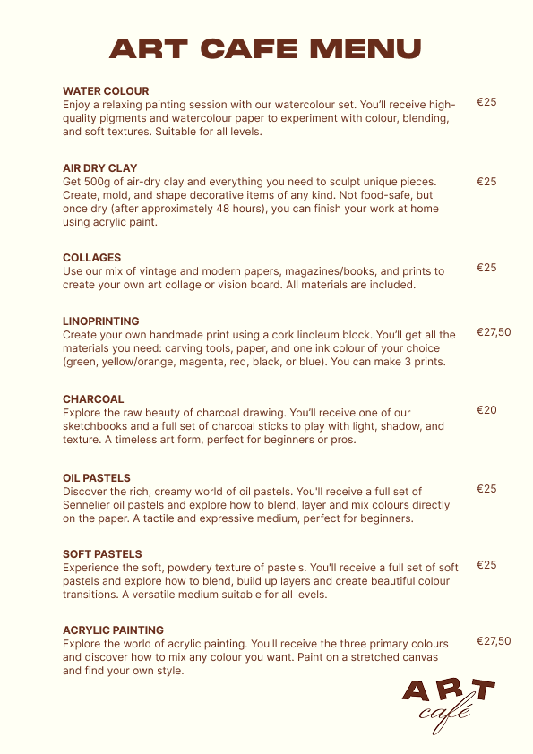 The Art Café | Experience Creativity Now