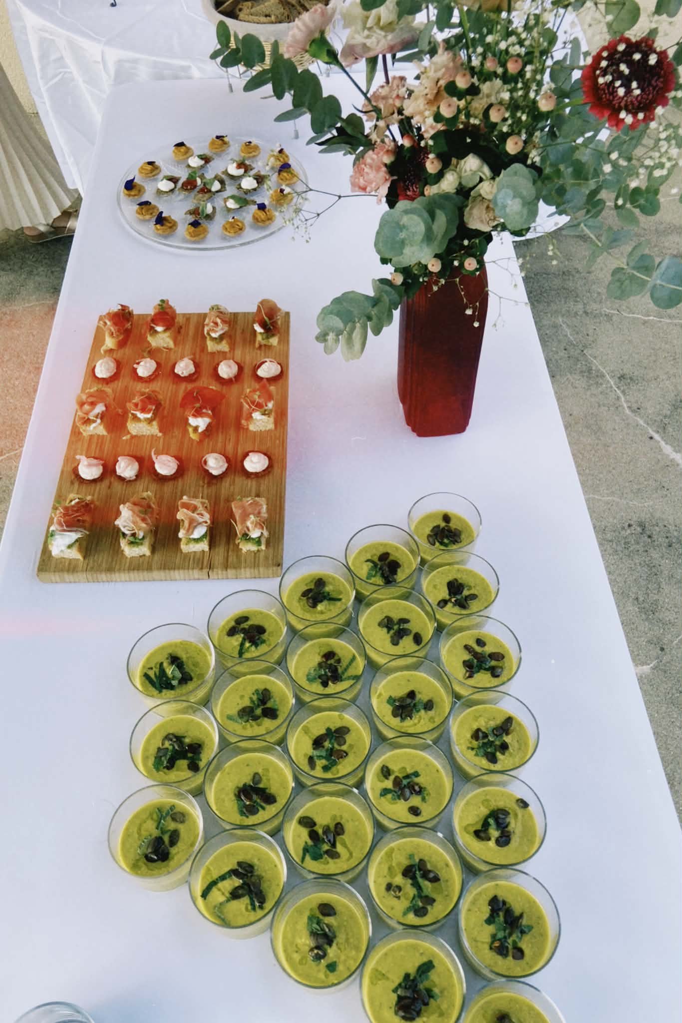 Buffet, vin d'honneur mariage, pièces cocktails froides