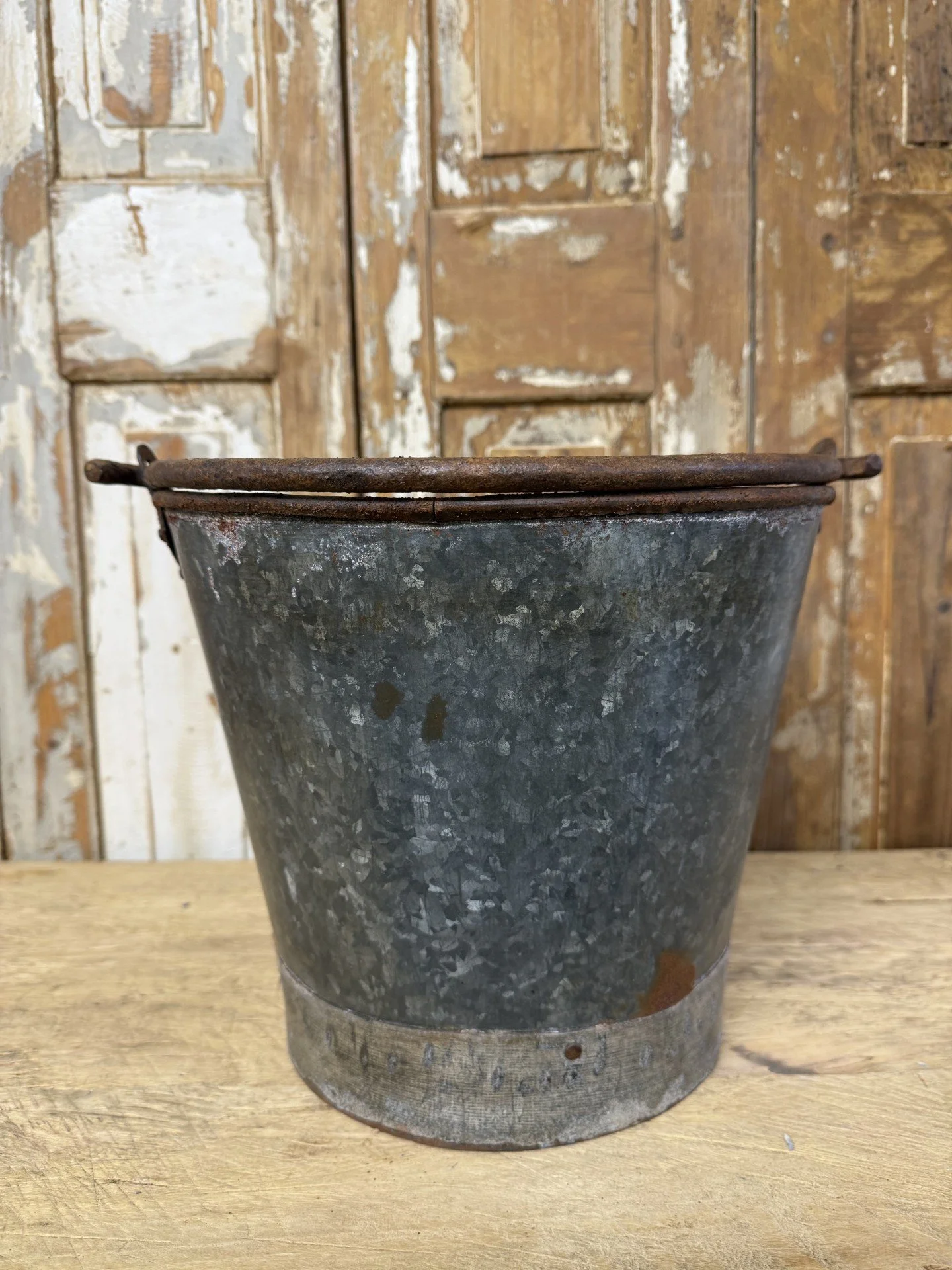 Vintage Galvanized Metal Bucket