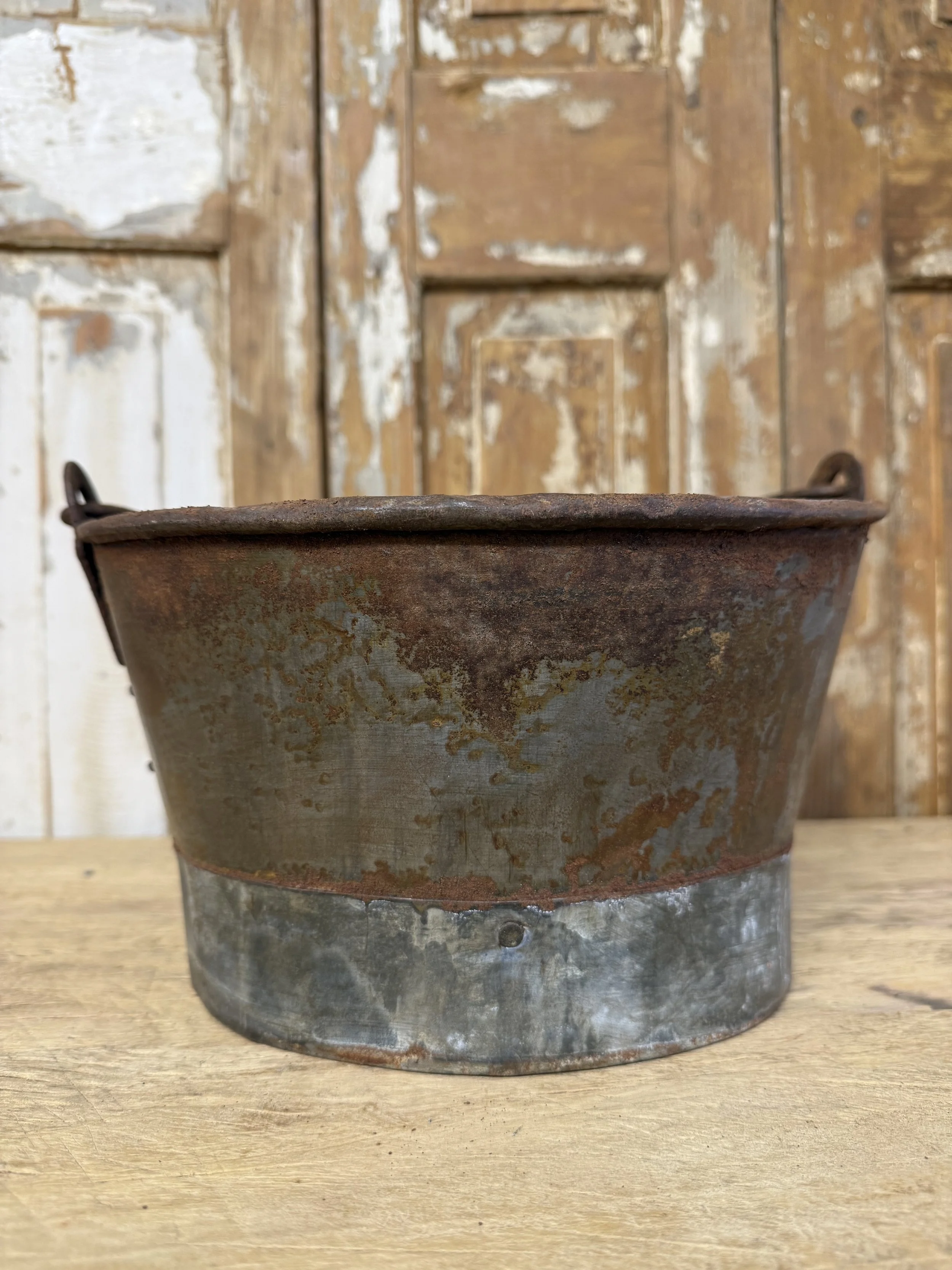 Vintage Metal Bucket Medium