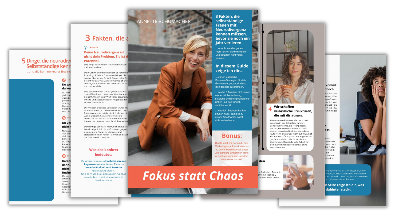 Einblick in den kostenlosen GUIDE für selbstständige Frauen mit Neurovidergenz von Annette Schumacher