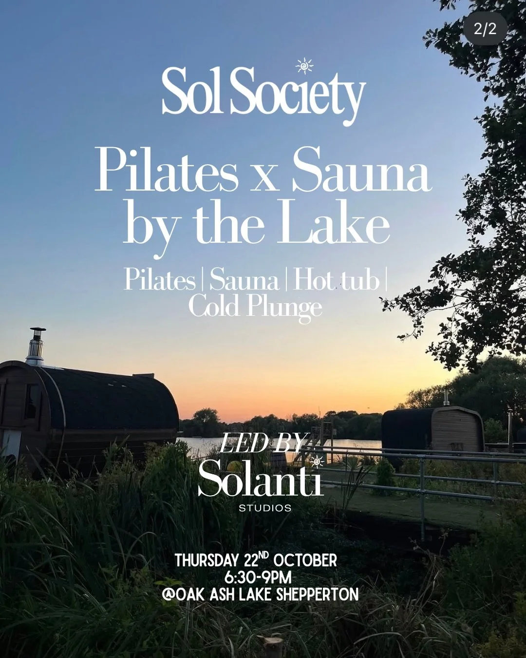 Pilates &amp; Sauna Social at Oak Ash Lake 🍂🔥

TICKETS GO LIVE THURSDAY 8TH OCTOBER @ 6PM

Autumn evenings were made for this. Dark skies, steam rising off the water and a fire crackling by the lake.

We&rsquo;ve teamed up with @lakesidesaunaco for