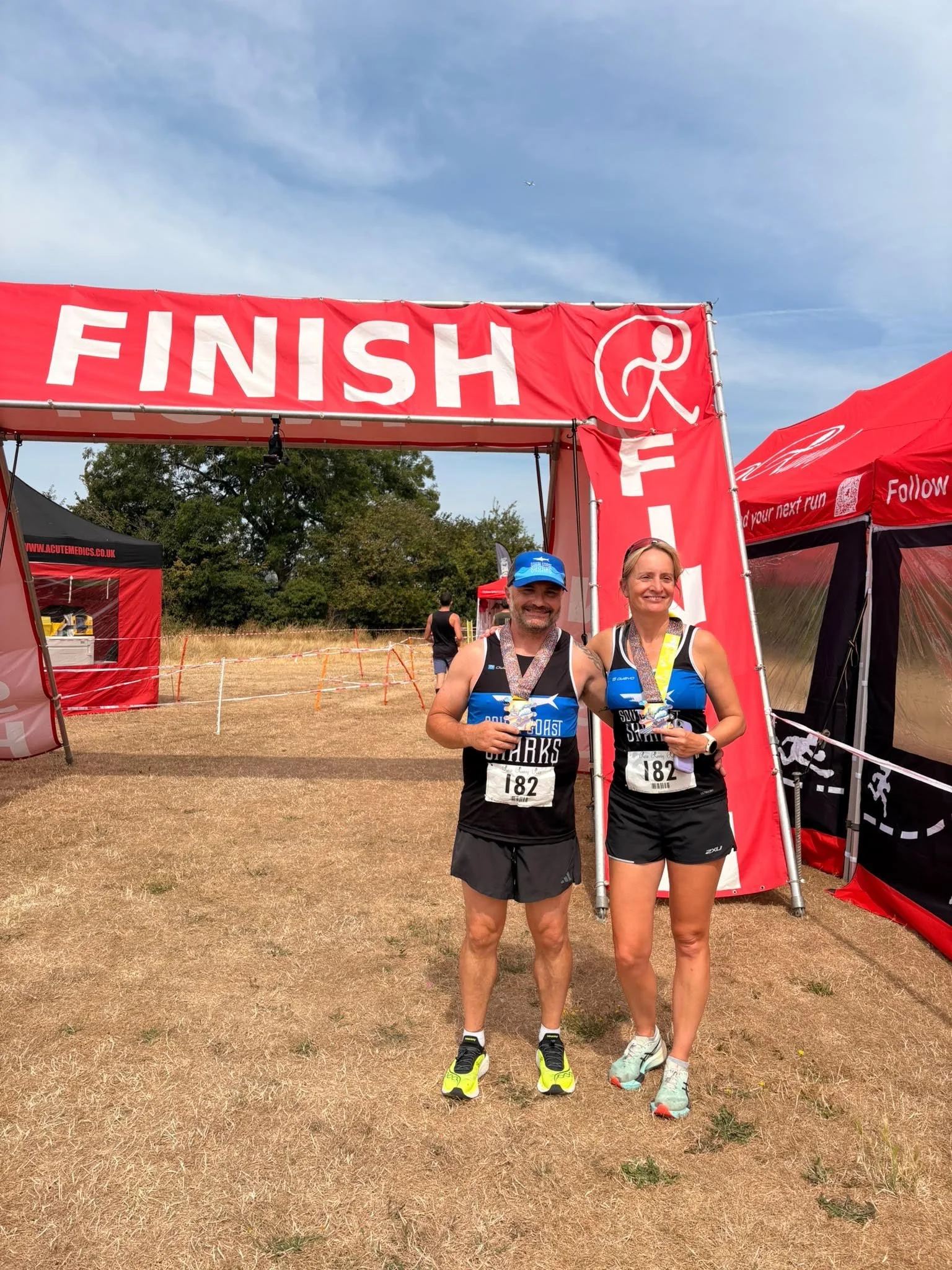 50km run relay, standard triathlons and half marathons