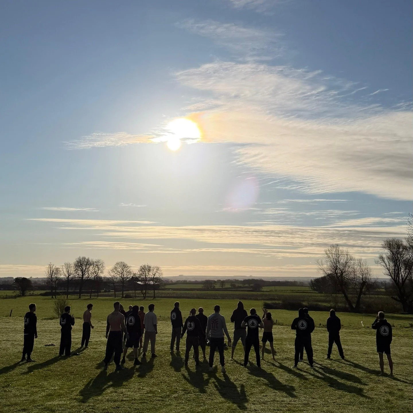 Last weekend I was away on a men&rsquo;s work retreat with @the.unmaskedman 

Early mornings, out in the cold, standing together in silence and movement - qi gong as the sun comes up.

Not much is said in those moments, but something is being worked 