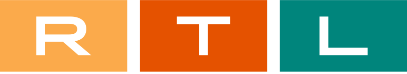 Logo of RTL. The image features three colored squares with the letters R, T, and L, from left to right.