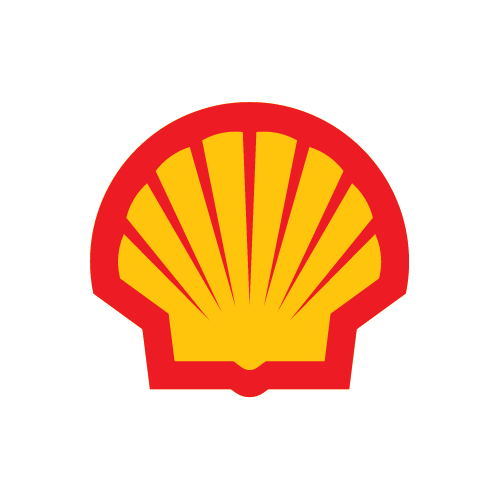 Shell logo with a yellow shell shape and red outline on a white background.