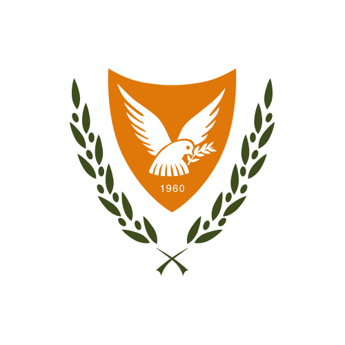 A logo featuring an orange shield with a white bird holding an olive branch, the year 1960, and surrounded by two green laurel branches.