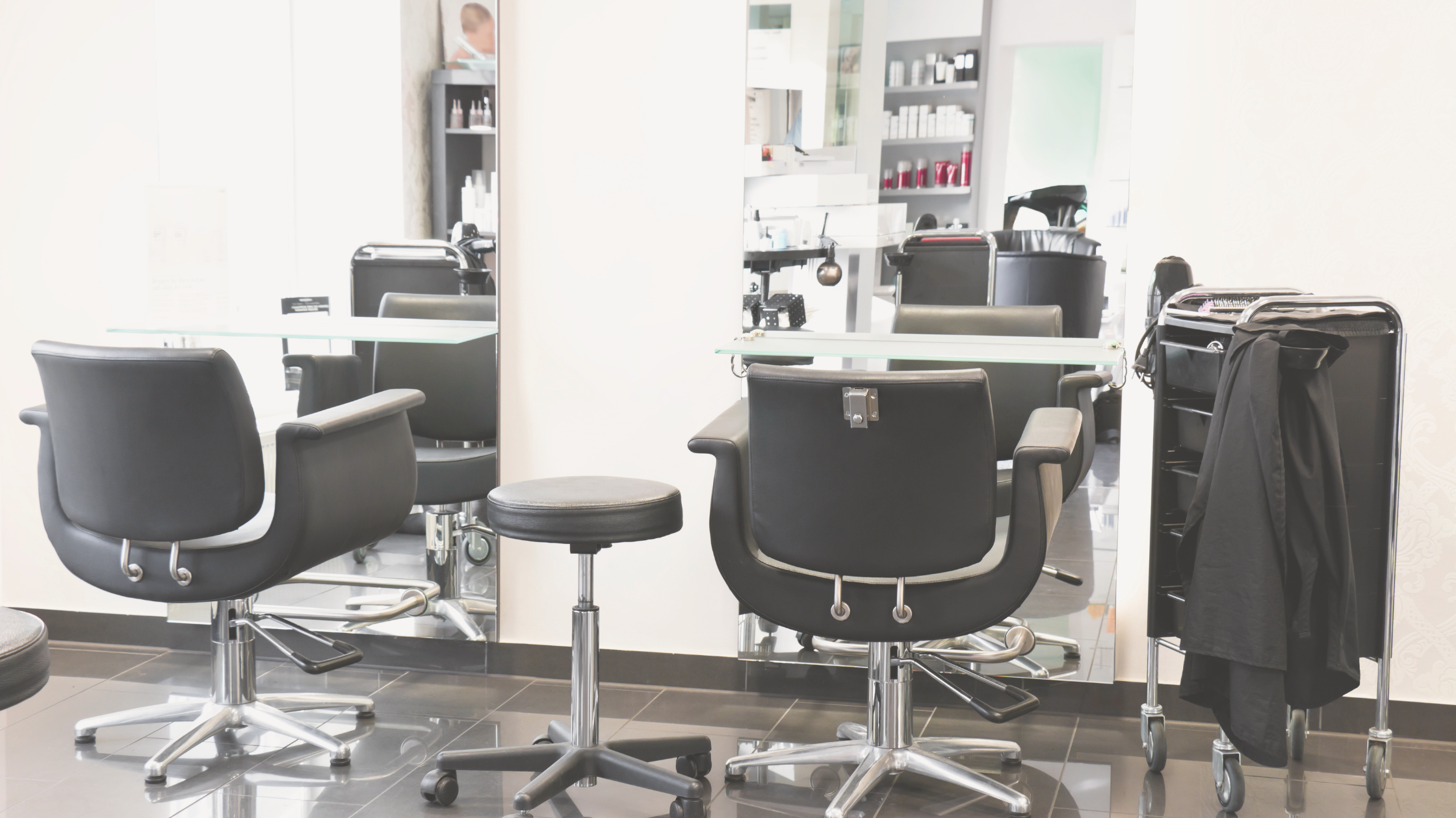 hair salon picture with chairs and mirrors