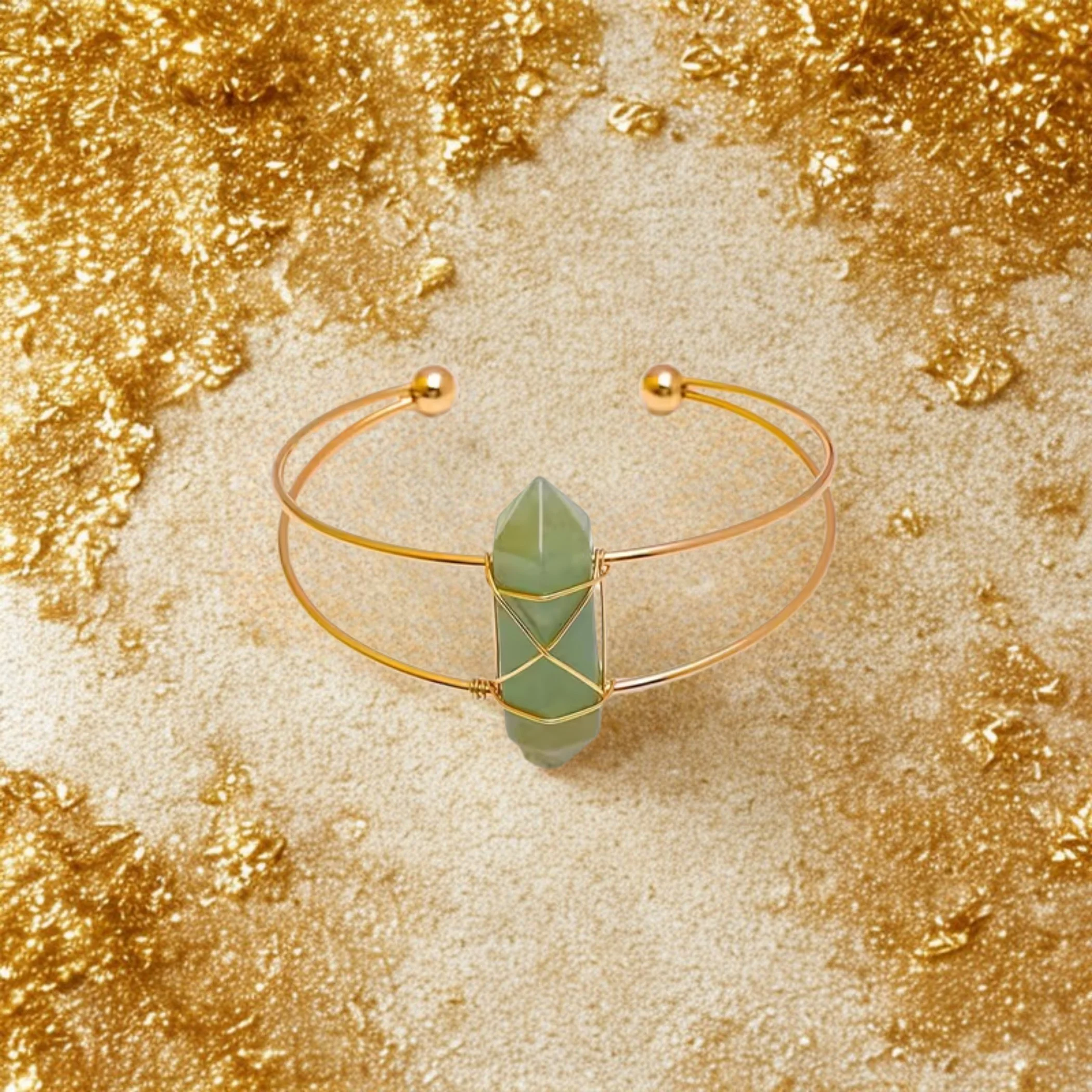 Natural Crystal Bangle