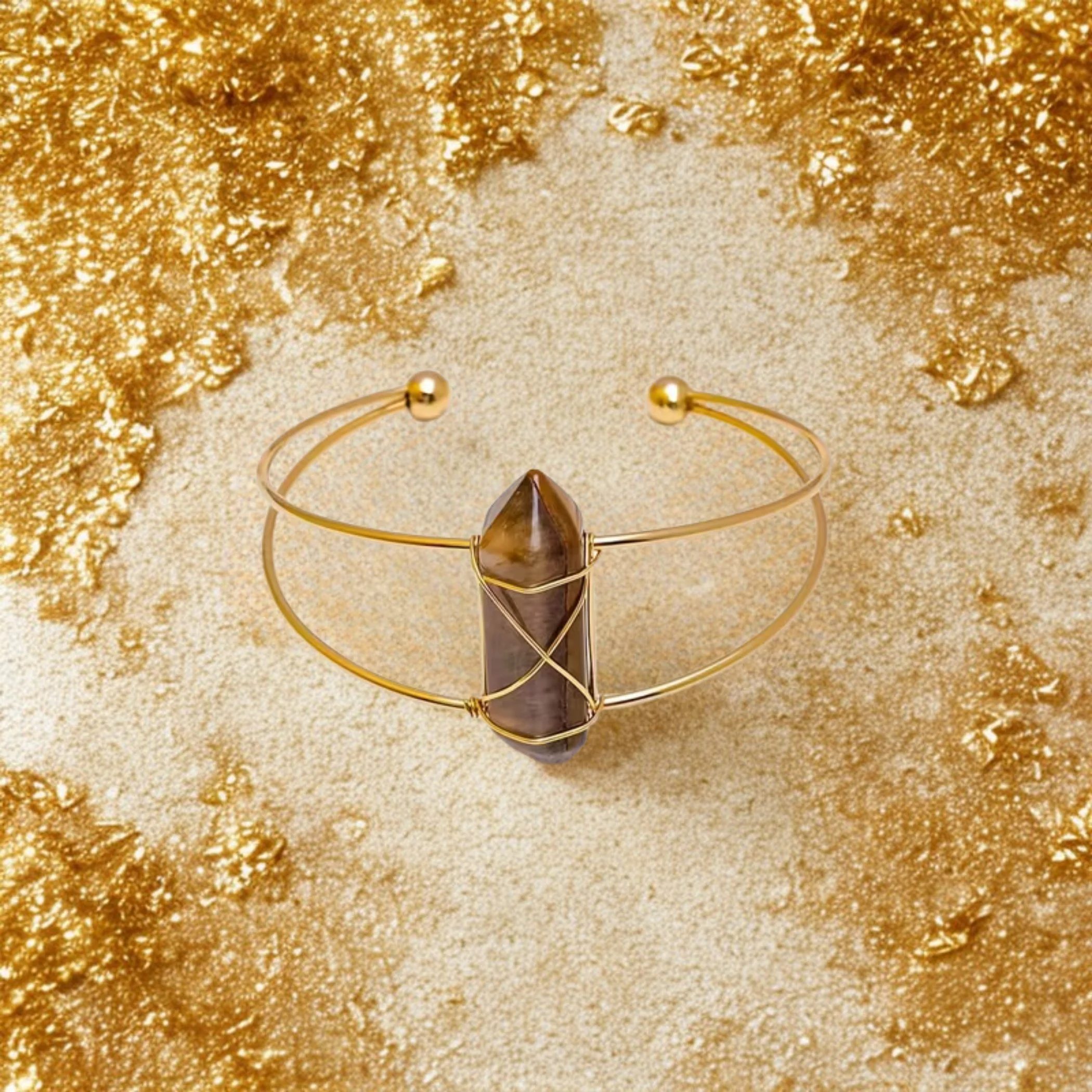 Natural Crystal Bangle