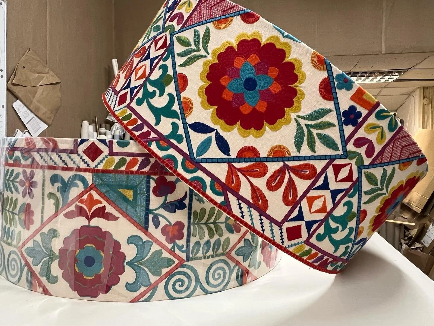Not your average lampshade 👀

Bold pattern, vibrant colour, and handcrafted to stand out for all the right reasons. This is the kind of piece that doesn&rsquo;t just sit in a room&hellip; it defines it ✨

Because why blend in when you can make a sta