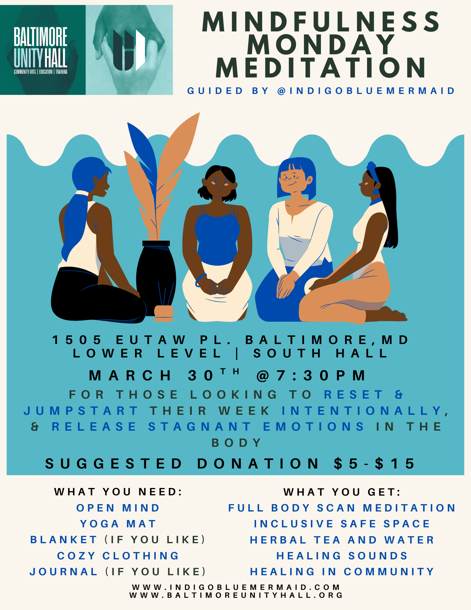 Mindfulness Monday Meditation |  March 30th @ 7:30PM