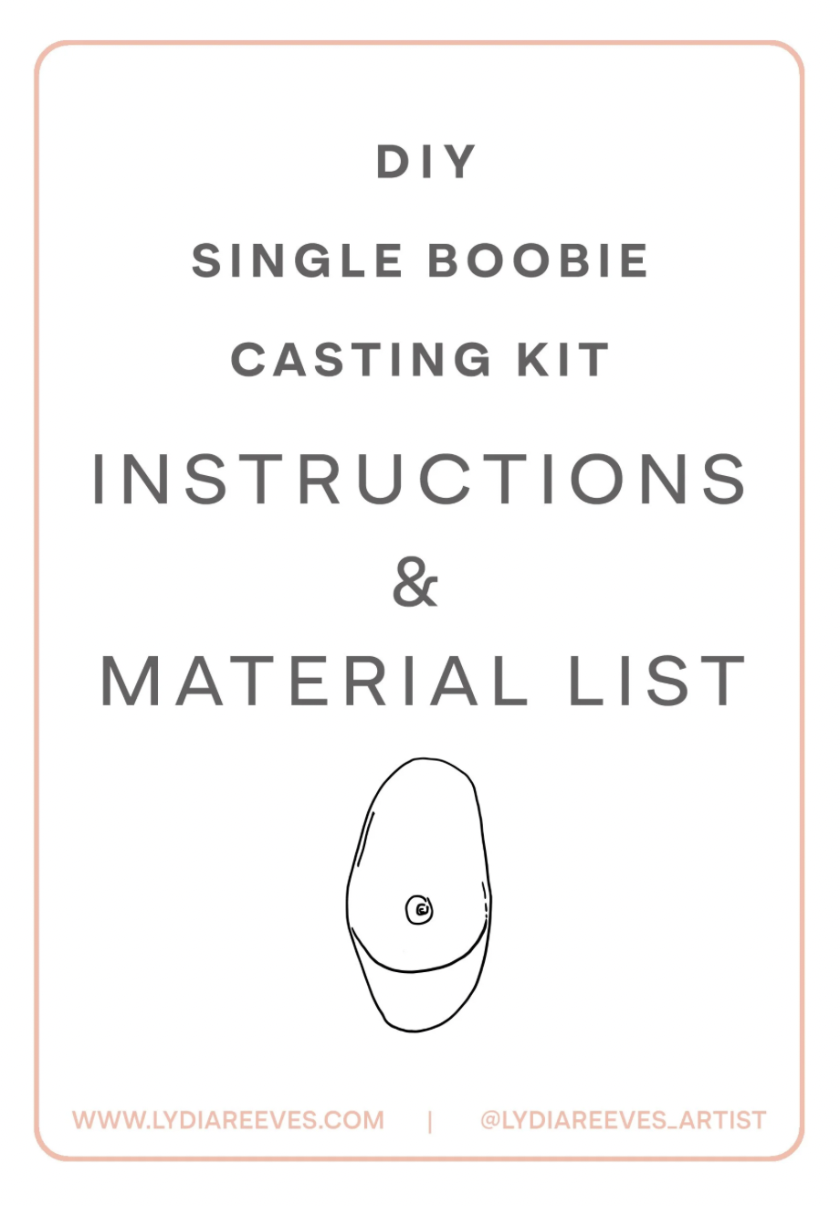 DIY Single Boobie Cast DIGITAL DOWNLOAD