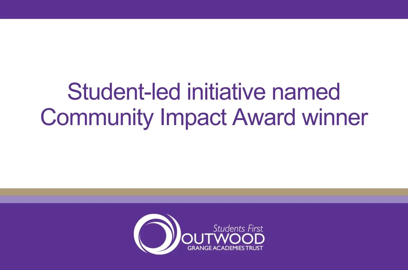 Student-led initiative named Community Impact Award winner