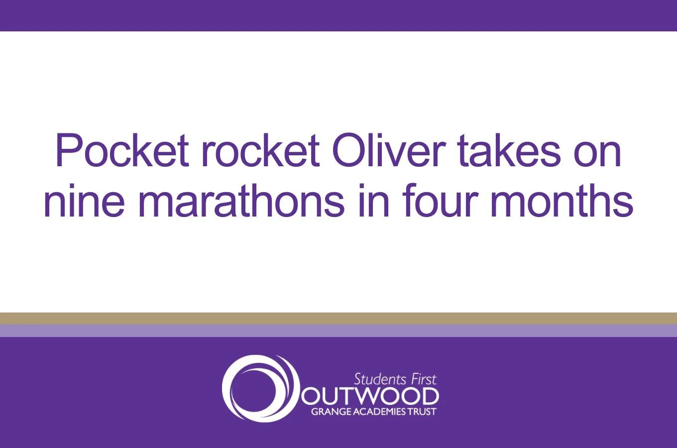 Pocket rocket Oliver, nine, takes on nine marathons in four months
