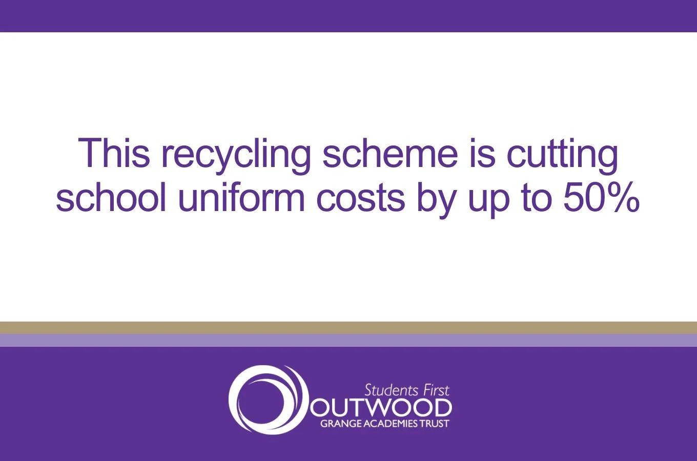 This recycling scheme is cutting school uniform costs by up to 50%
