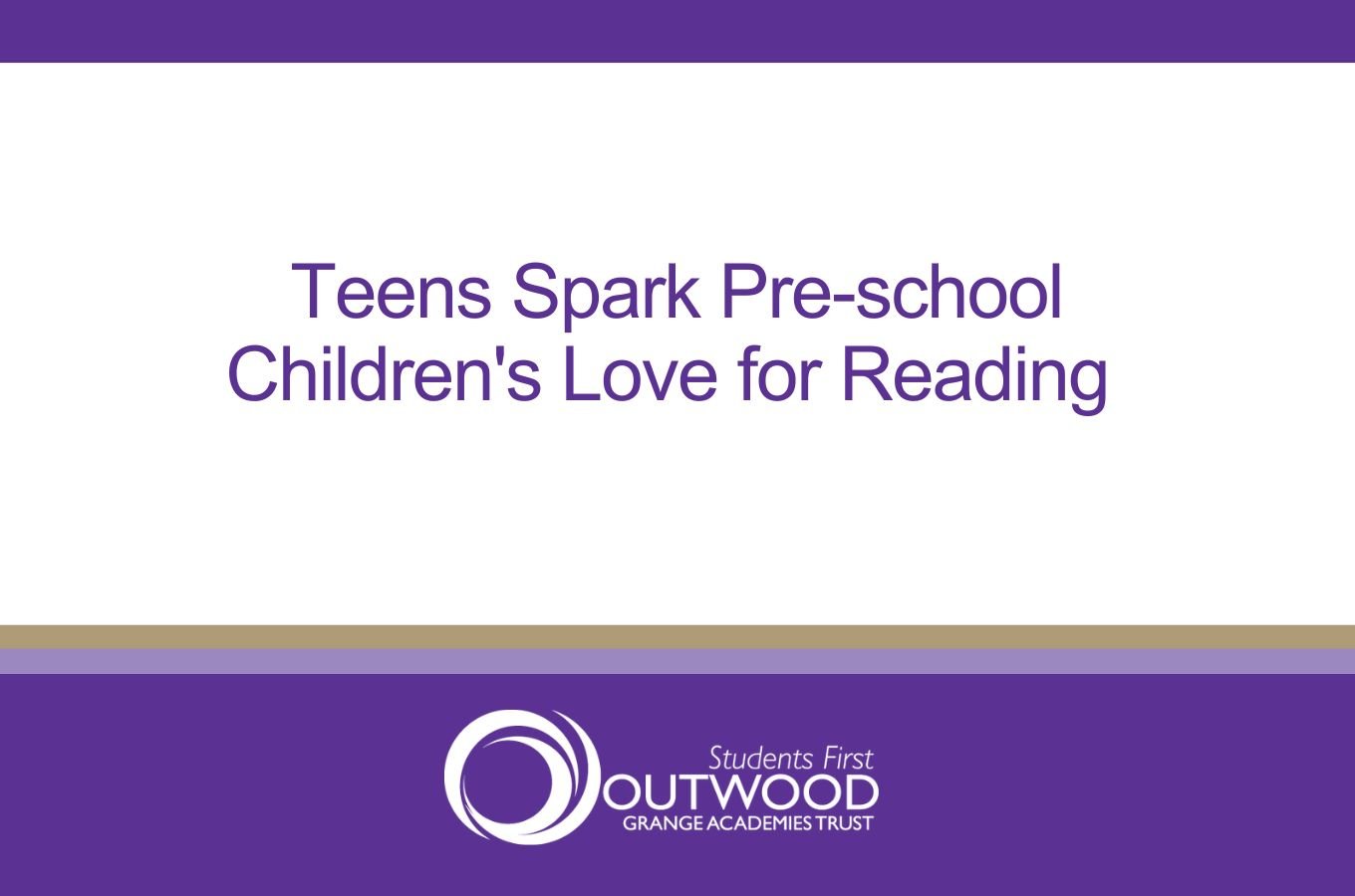 Teens Spark Pre-school Children's Love for Reading