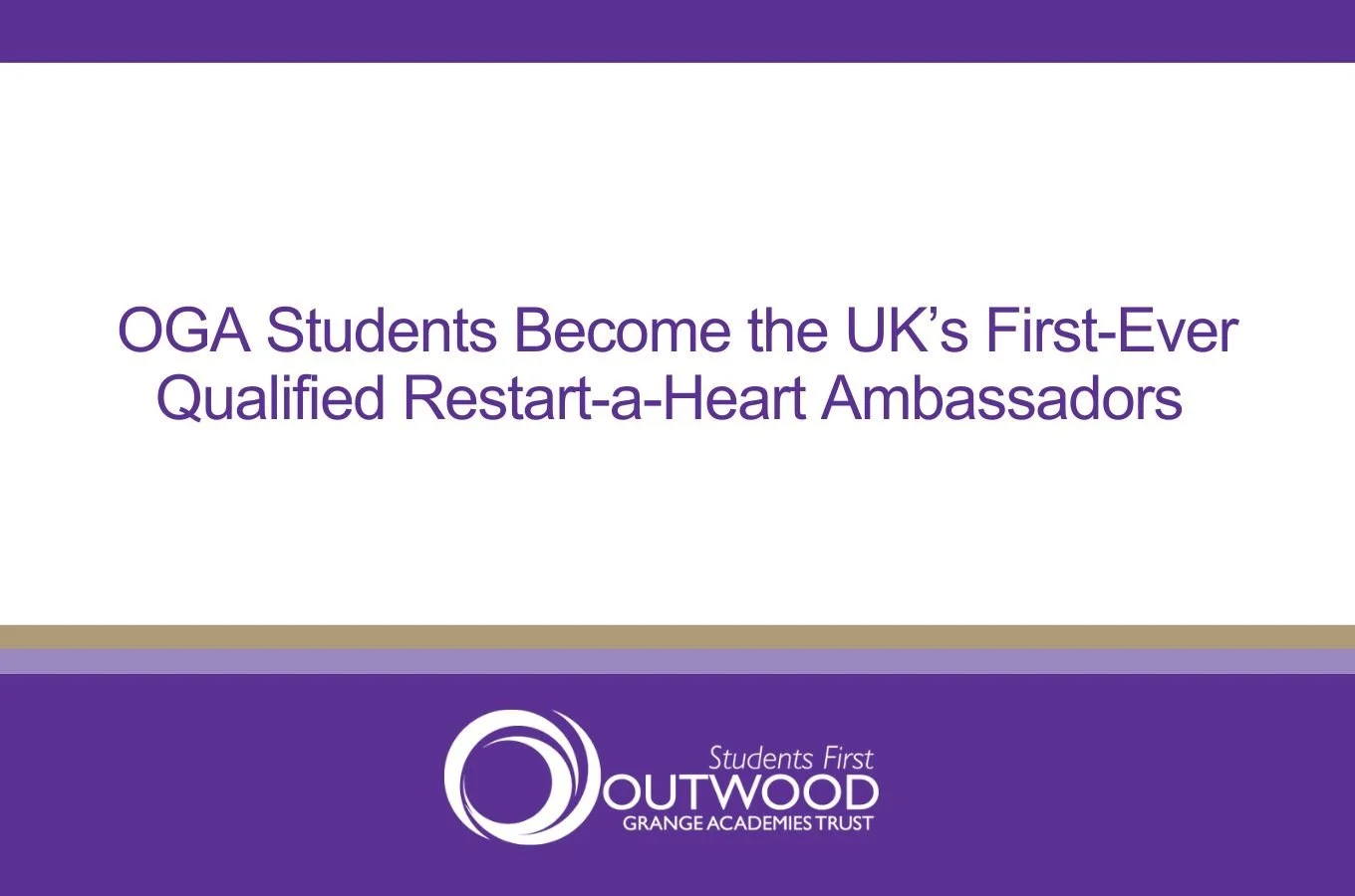 �ԹϺ��� Grange Academy Students Become the UK’s First-Ever Qualified Restart-a-Heart Ambassadors