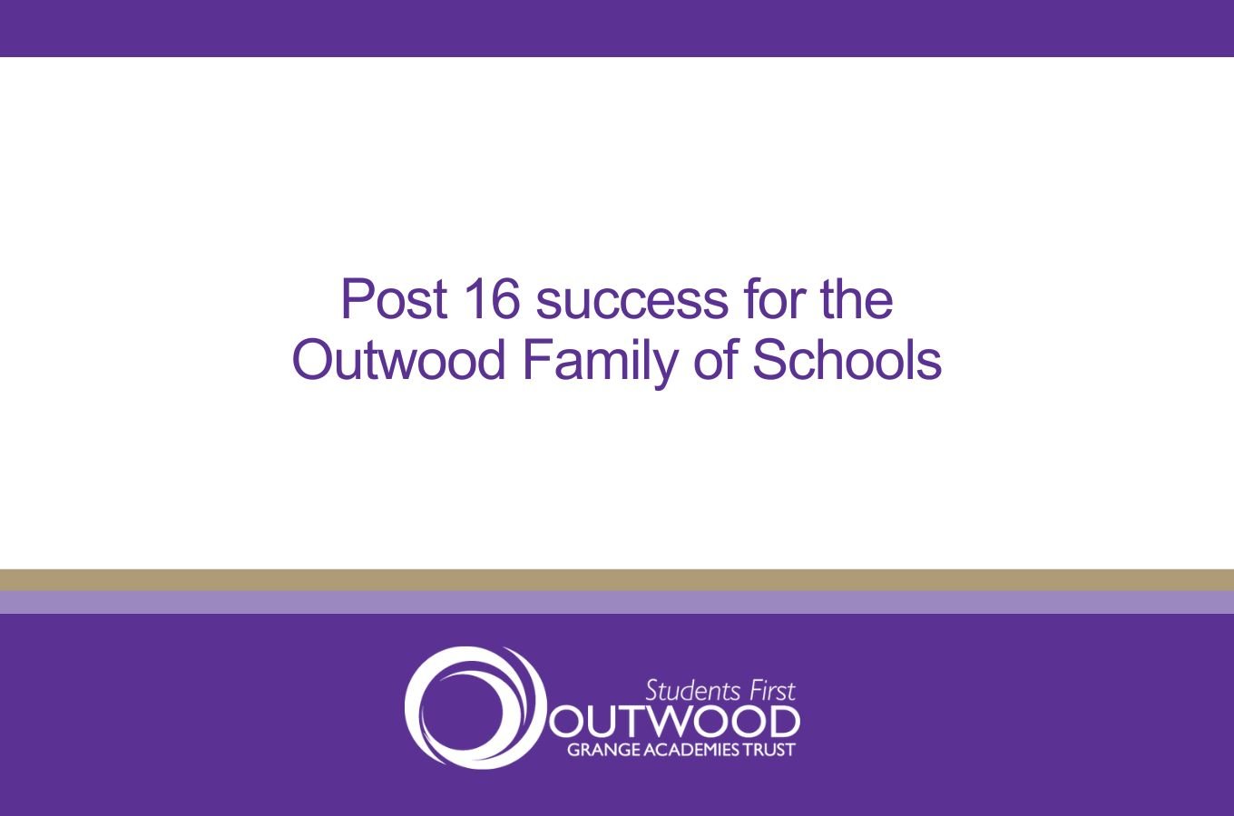 Post 16 Results Day Success for the Outwood Family