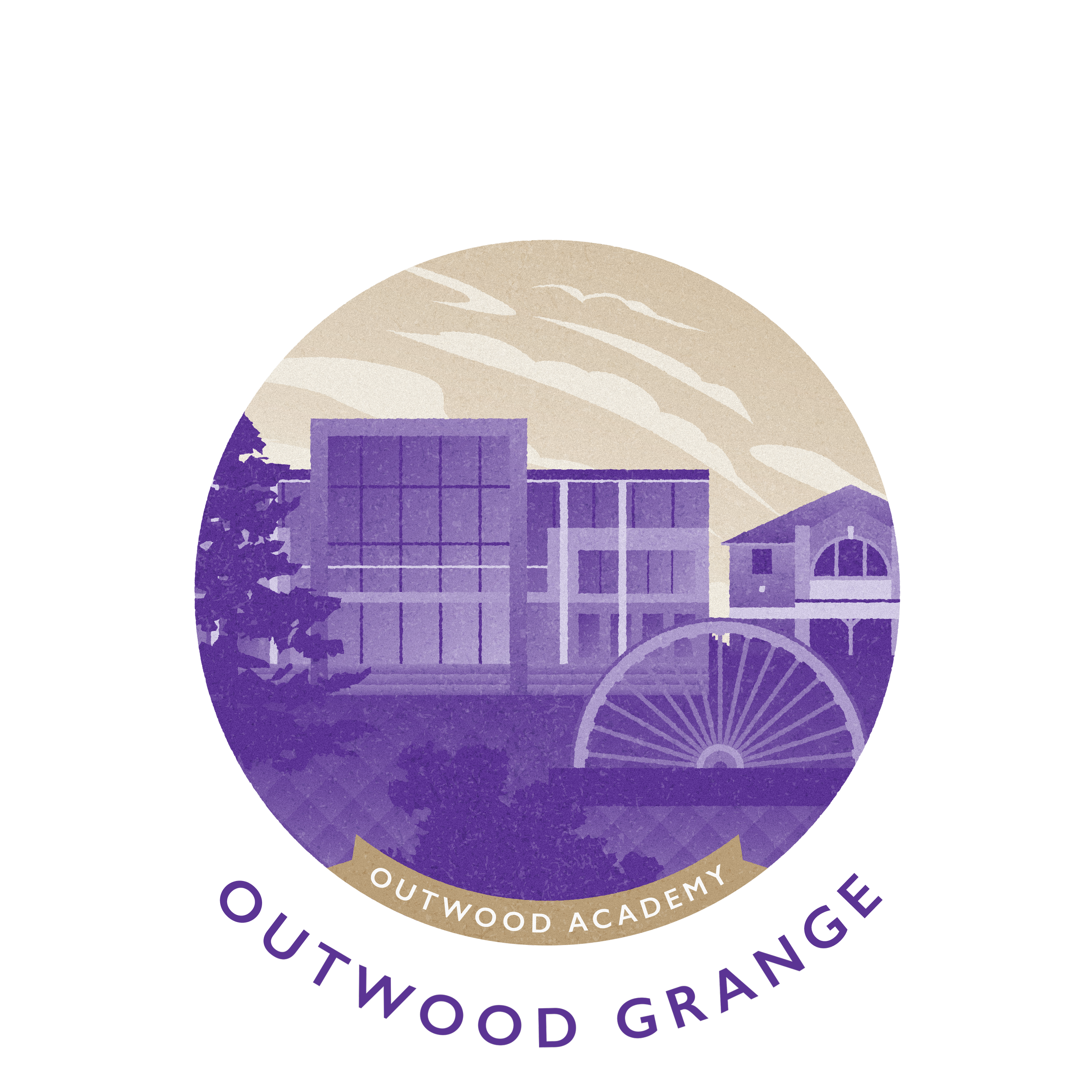 A circular logo with illustrations of modern buildings, a wheel, and trees, labeled '�ԹϺ��� Academy,' with the words '�ԹϺ��� Grade' below.