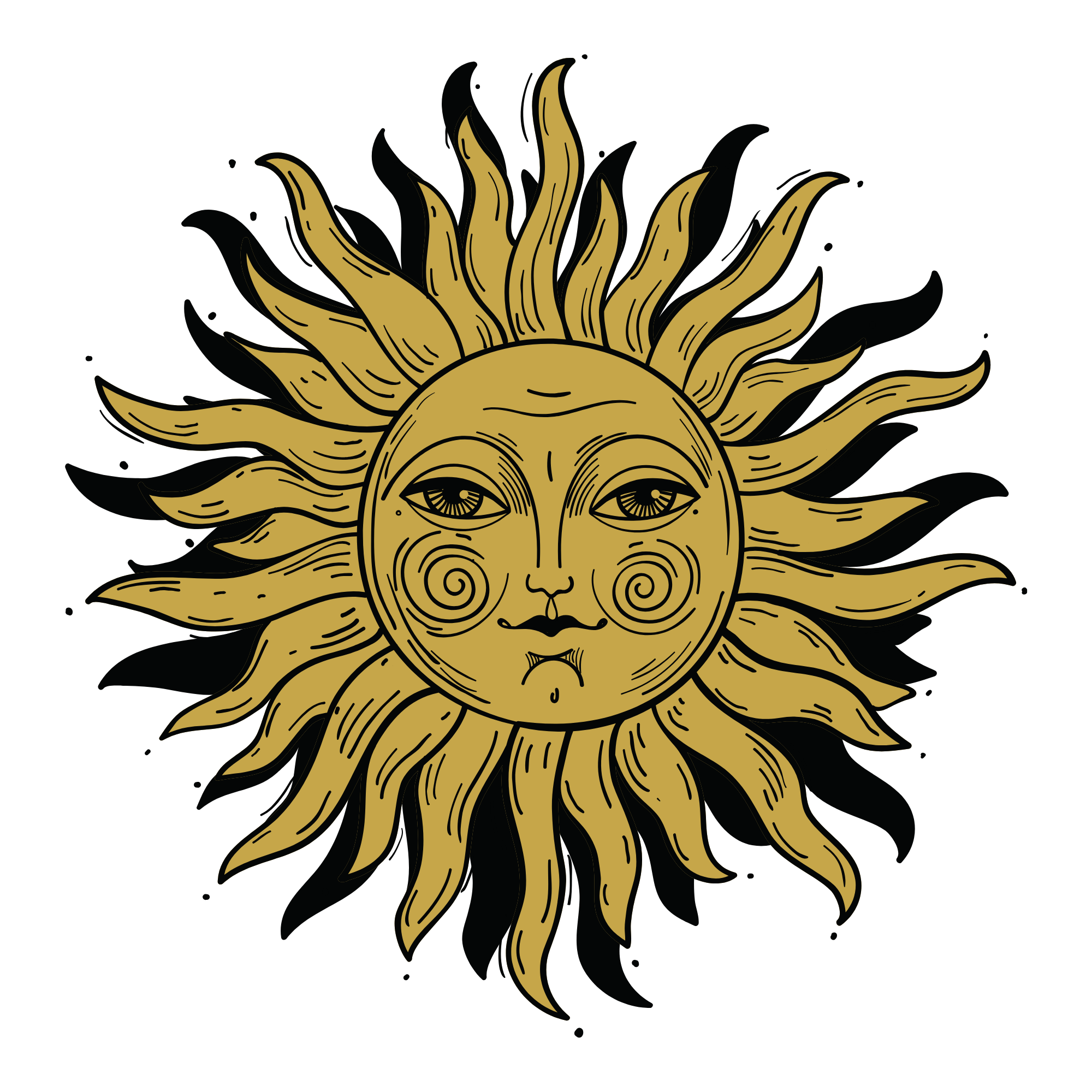 Sun symbol representing clarity and insight in tarot learning