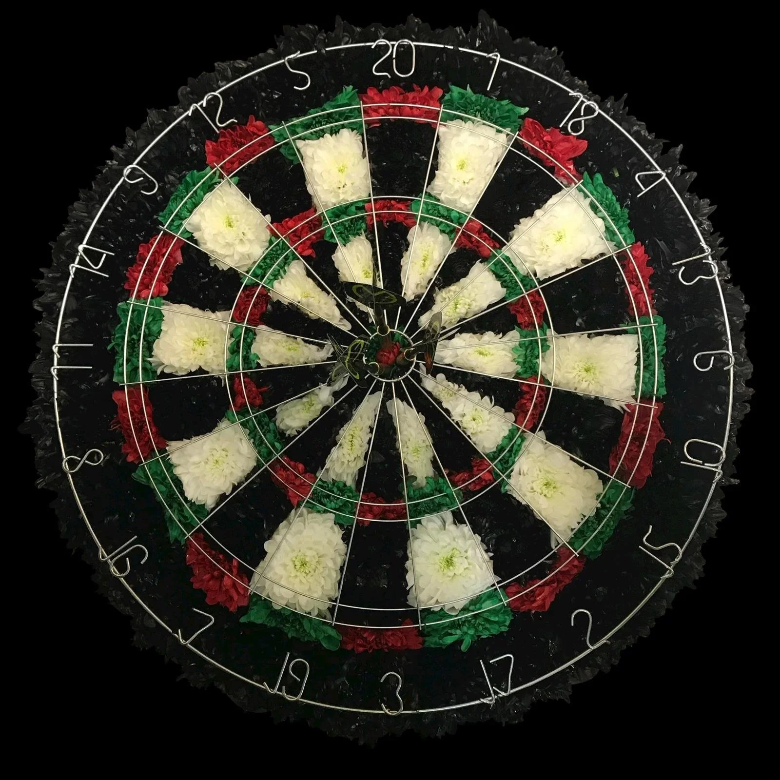 Dartboard Floral Tribute