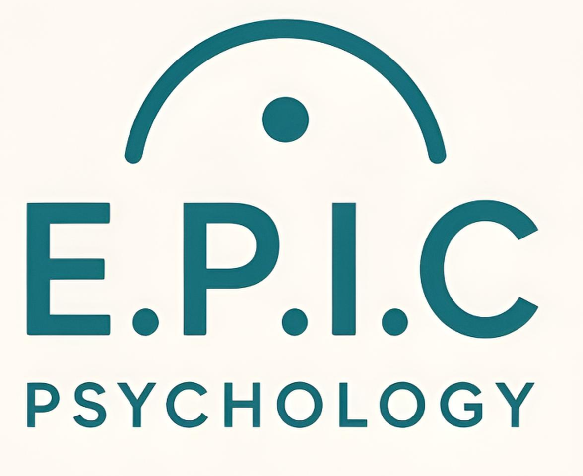 Logo for E.P.I.C. Psychology featuring an arch over the letters 'E.P.I.C.' and the word 'Psychology' underneath.
