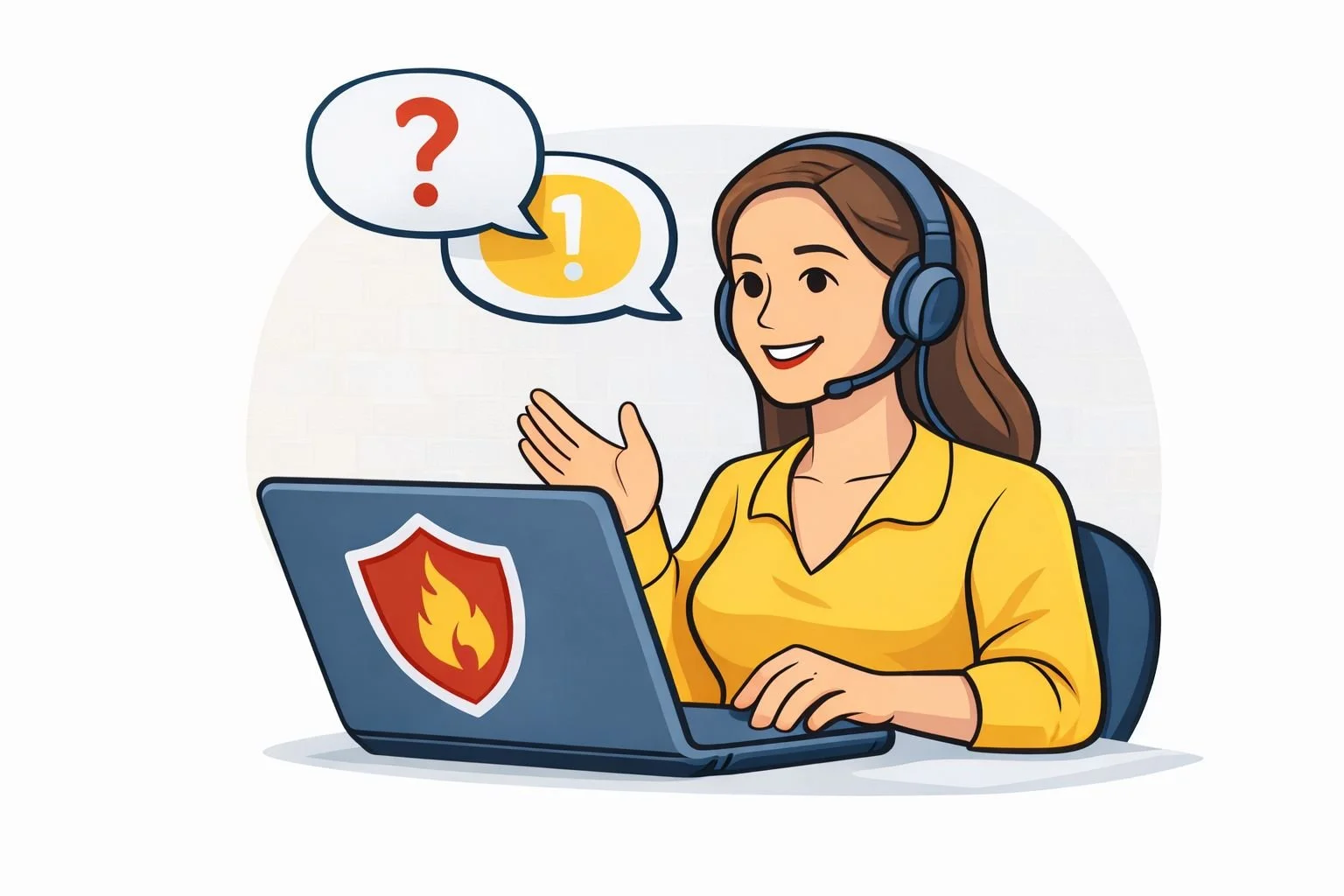 Follow-up support provided after a fire risk assessment, with a fire safety adviser answering questions online.