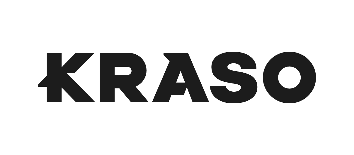 Black text on a transparent background spelling 'KRASO' in bold, uppercase font.