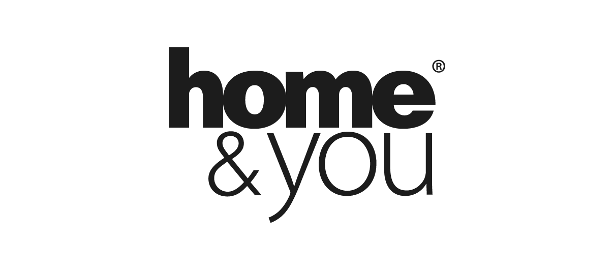 Text that reads "home & you" in black font on a white background.