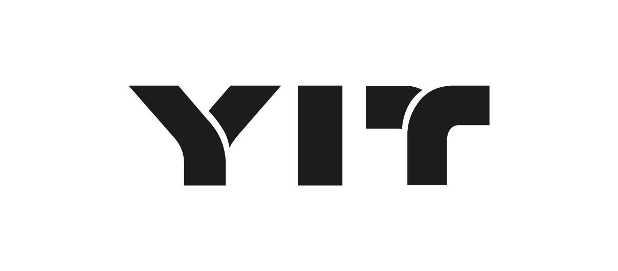 The word "YIR" in large, bold, black letters on a white background.