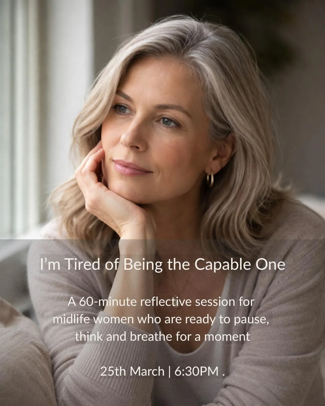 There&rsquo;s a kind of loneliness that doesn&rsquo;t come from being alone.

It comes from being the capable one.

The one who notices.
The one who organises.
The one who doesn&rsquo;t make a fuss.

From the outside, everything can look fine.

And y