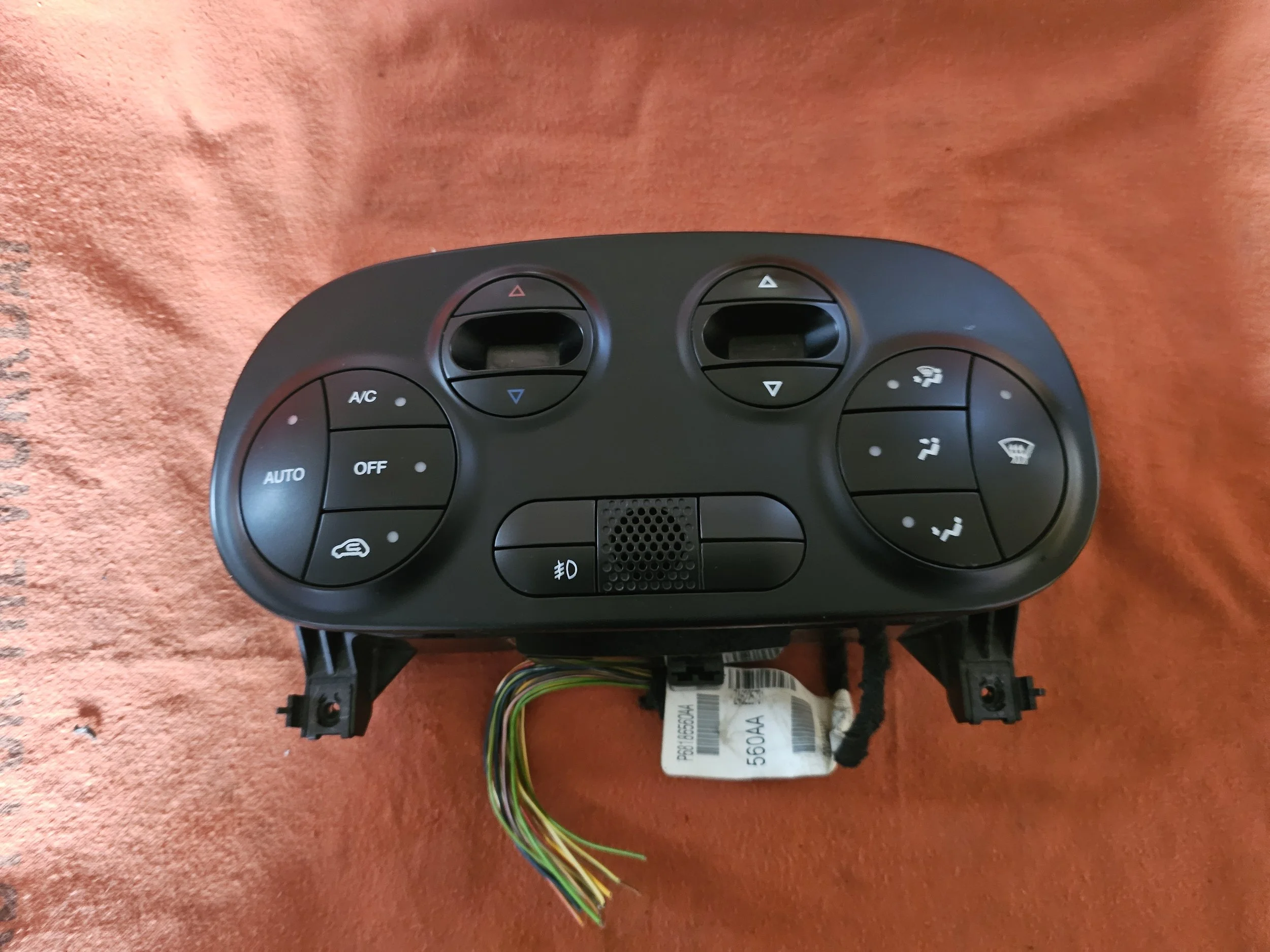 Fiat 500 Digital Climate Control Panel (Black)
