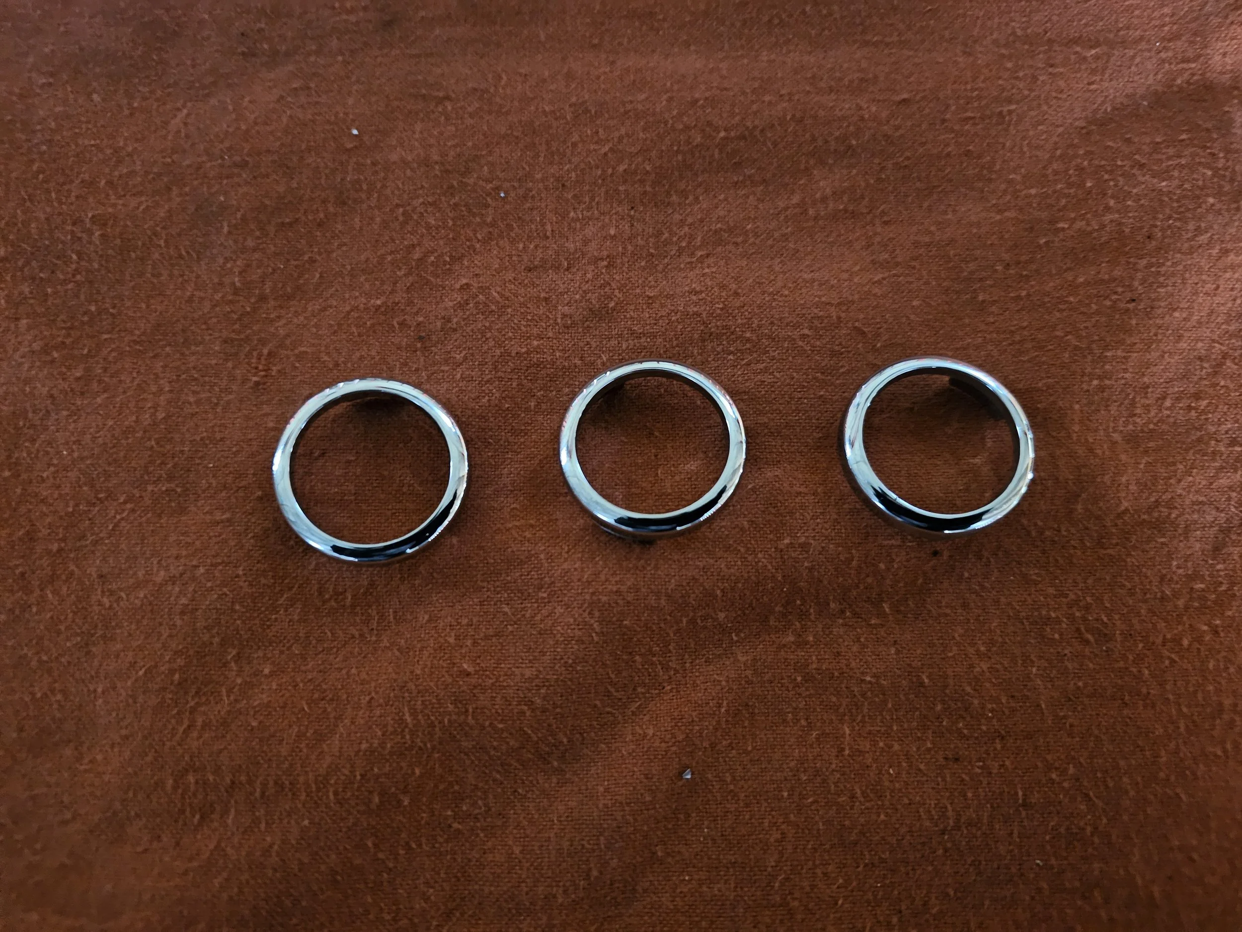 Fiat 500 Chrome Dash Button Rings
