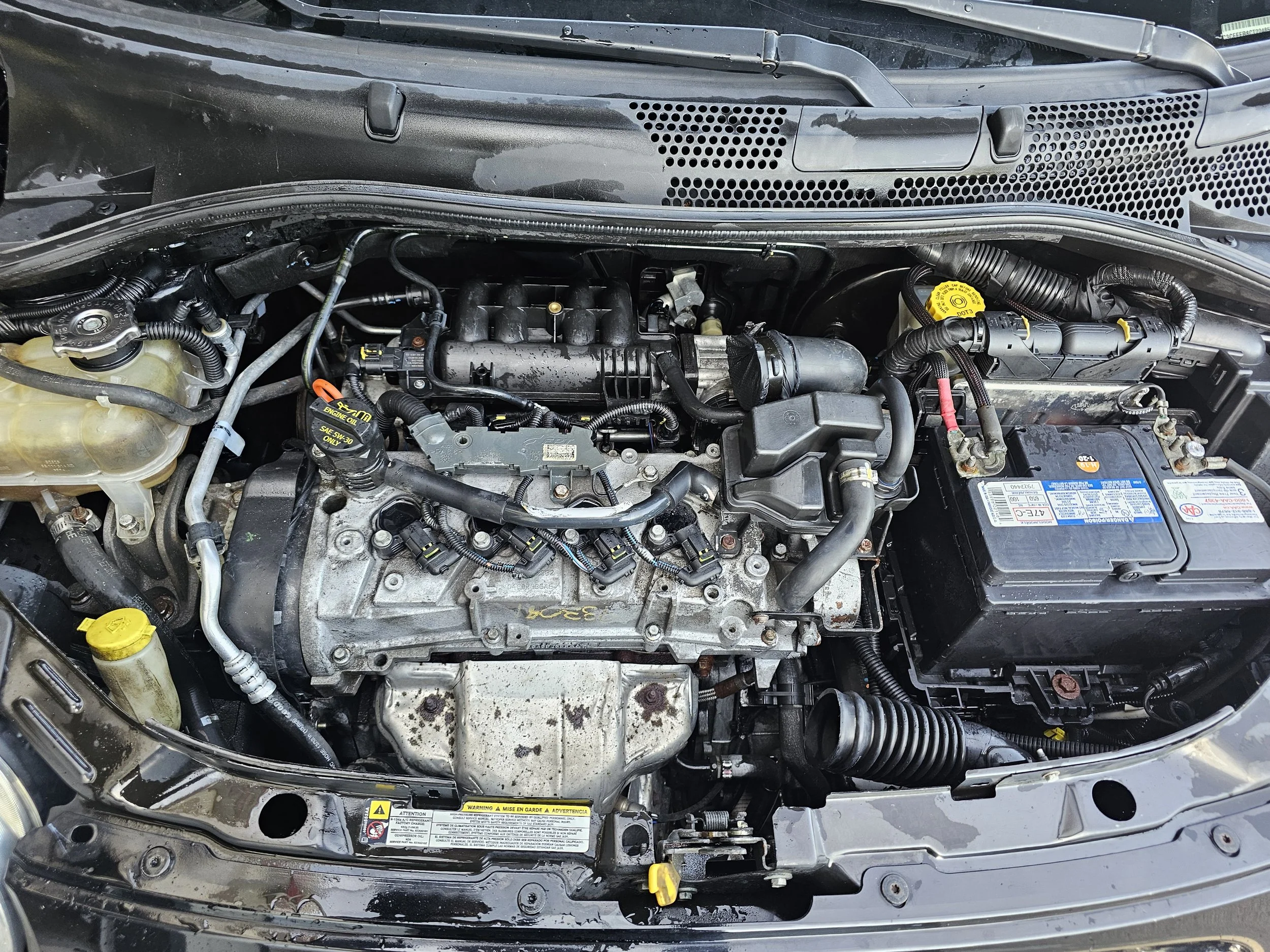 Before engine bay restoration
