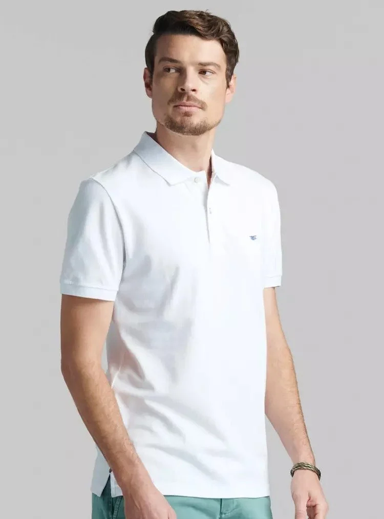 FEROUCH Polera Pique Básica Blanco