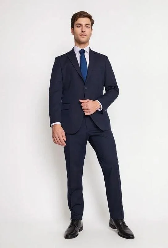 MAVIANNI Traje Formal Básico Twill Navy