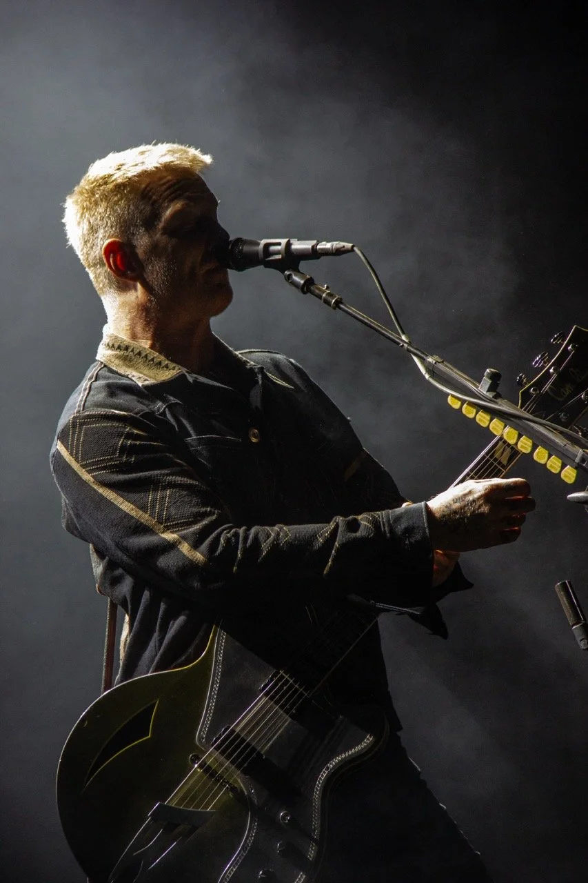 This image is of Josh Homme Playing with Queens Of The Stone Age in Sheffield at Rock an Roll Circus Festival where they headlined two nights.