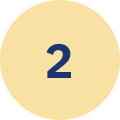 Zahl 2 auf einem beige-gelben Hintergrund