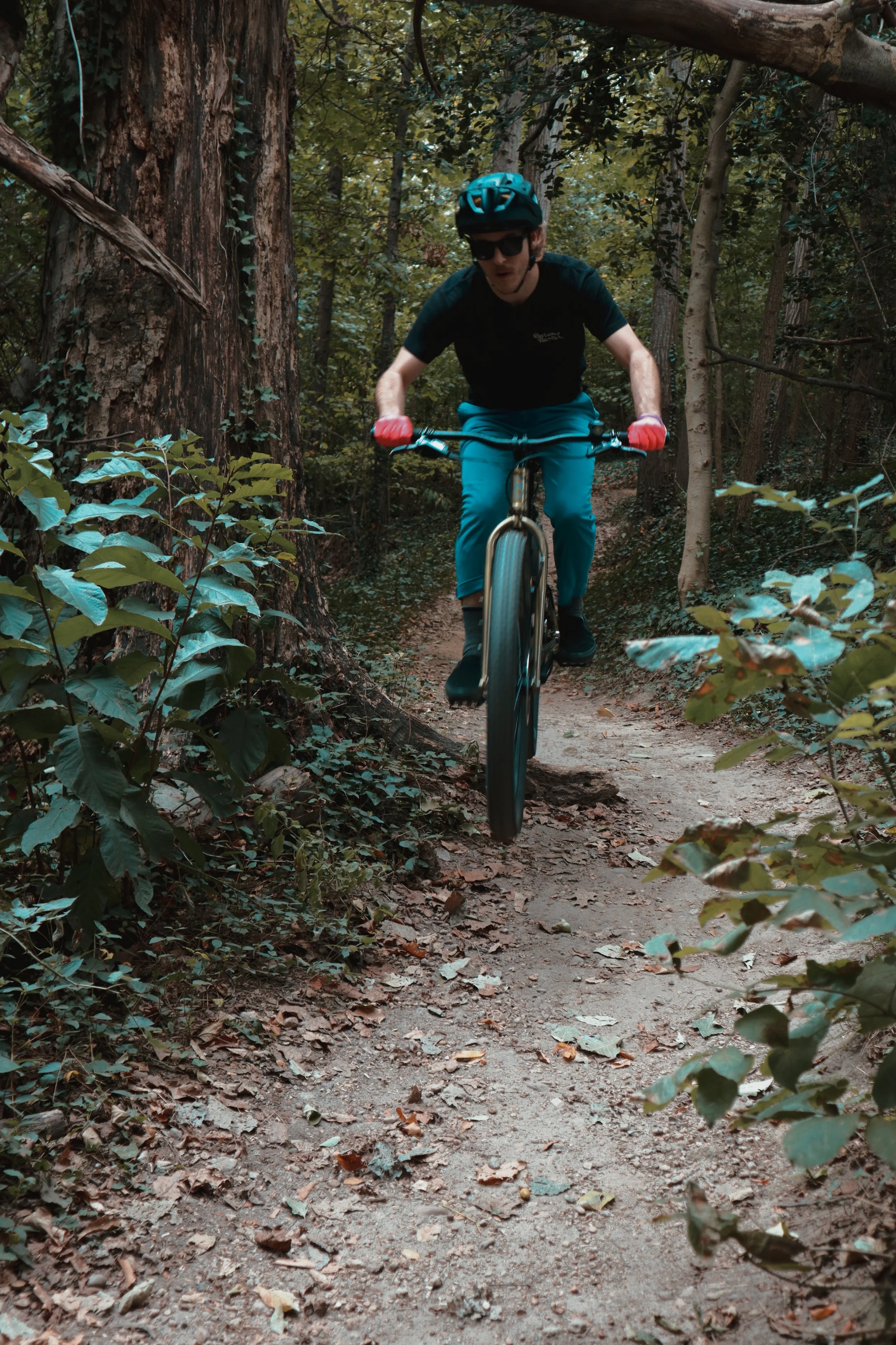 Bike Rider on the JRPS riding some of the pristine trails in downtown Richmnond, VA