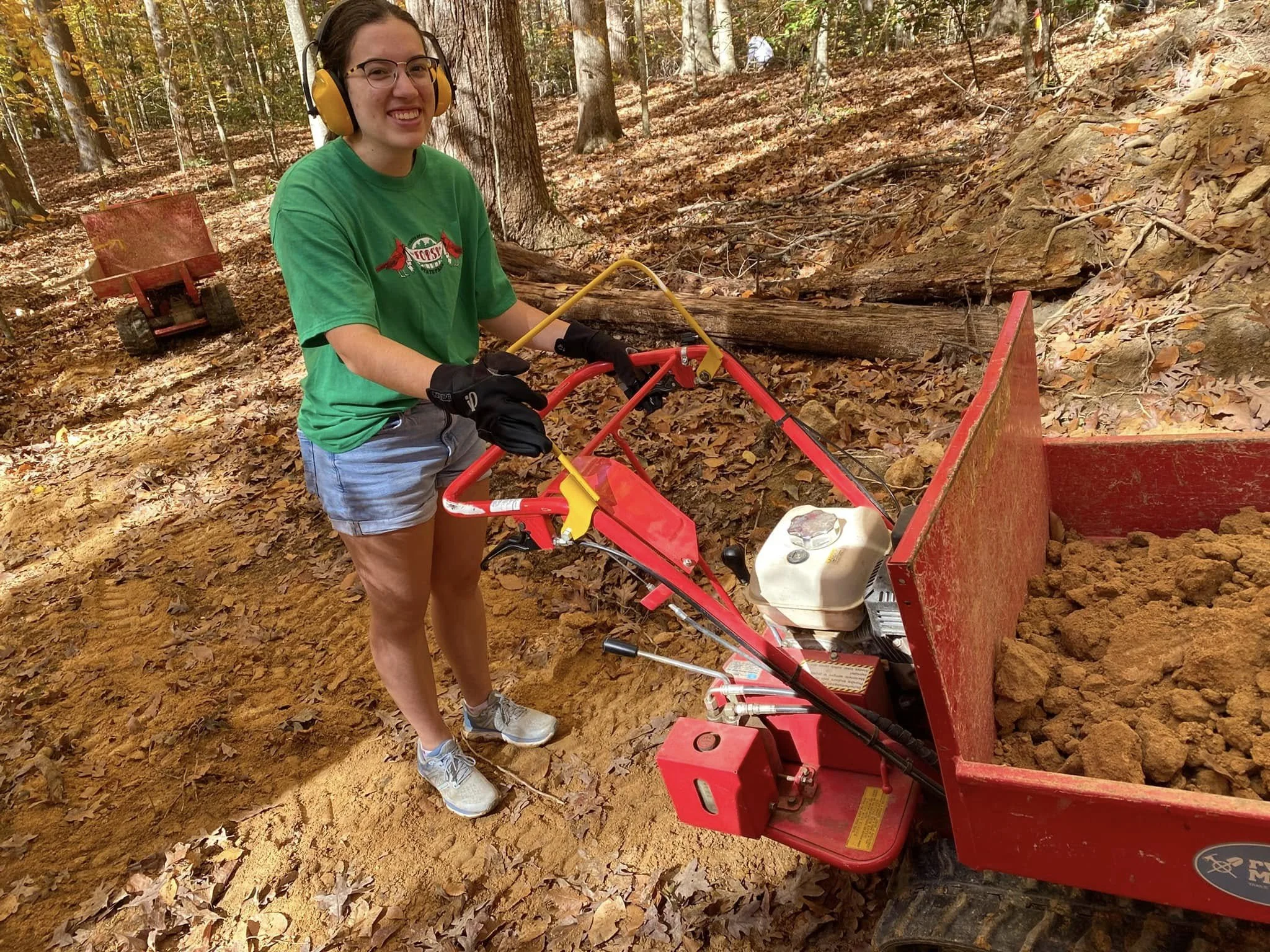 Volunteer working on rva trails