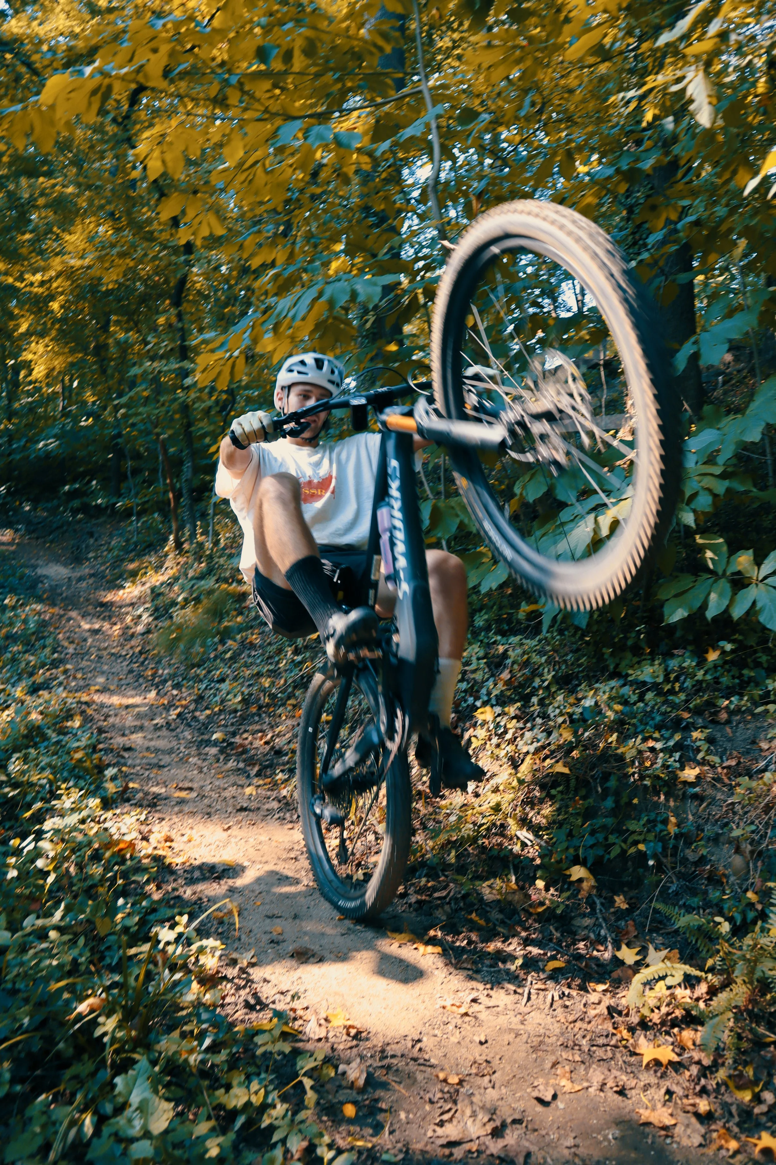 local mountain bike rider enjoying trails in Richmond