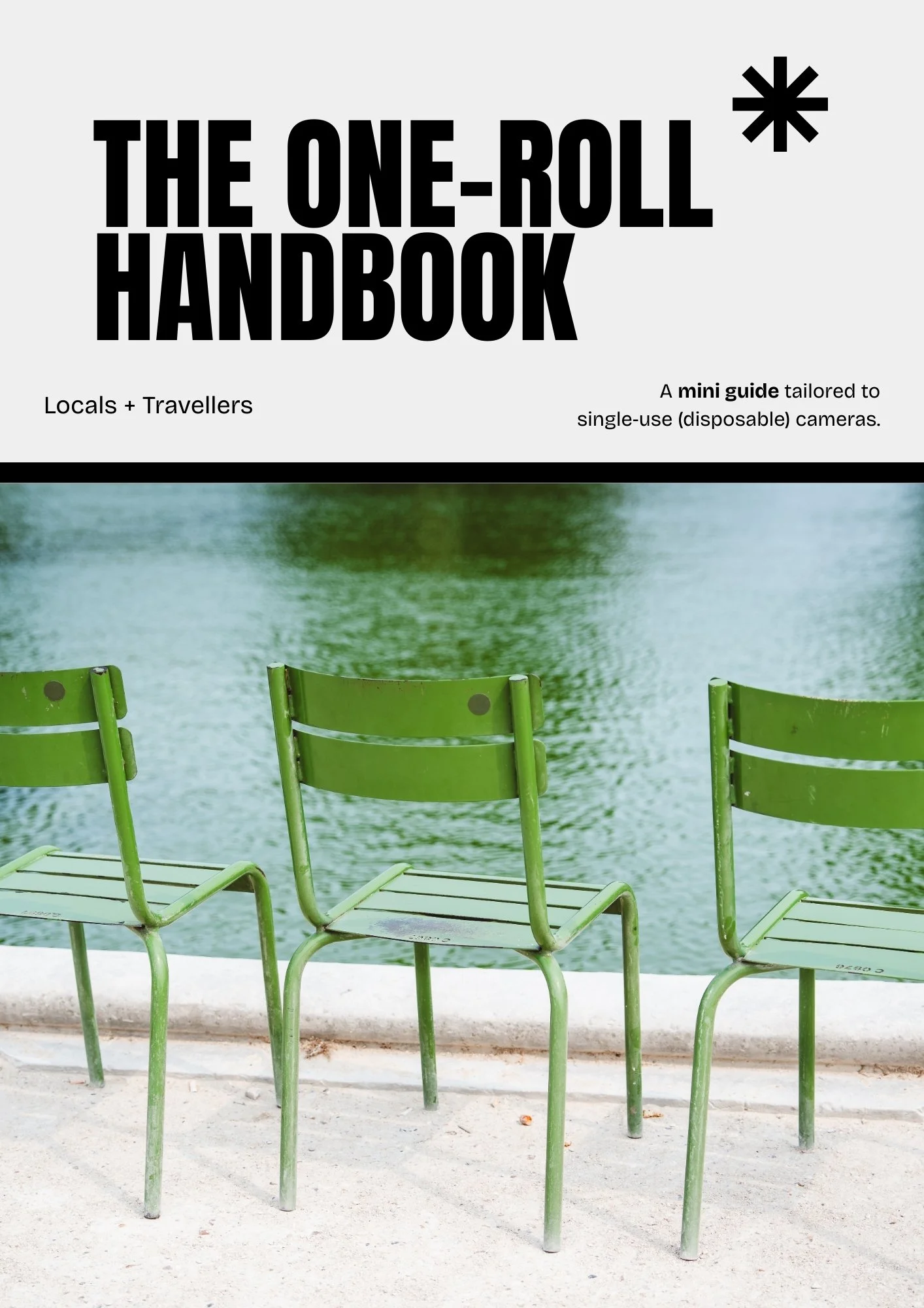 Cover art for a guidebook provided to participants of the Montmartre on Film: Analog Photography Tour in Paris