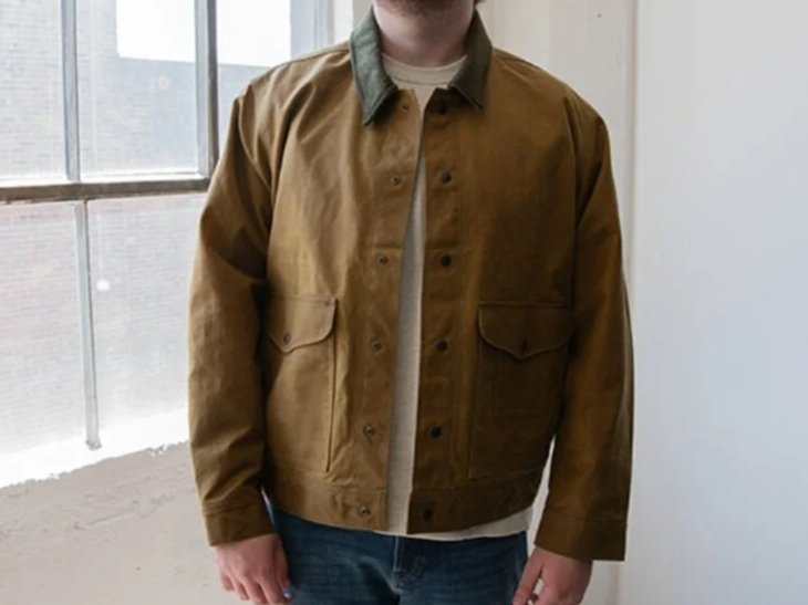 Man in a khaki field jacket