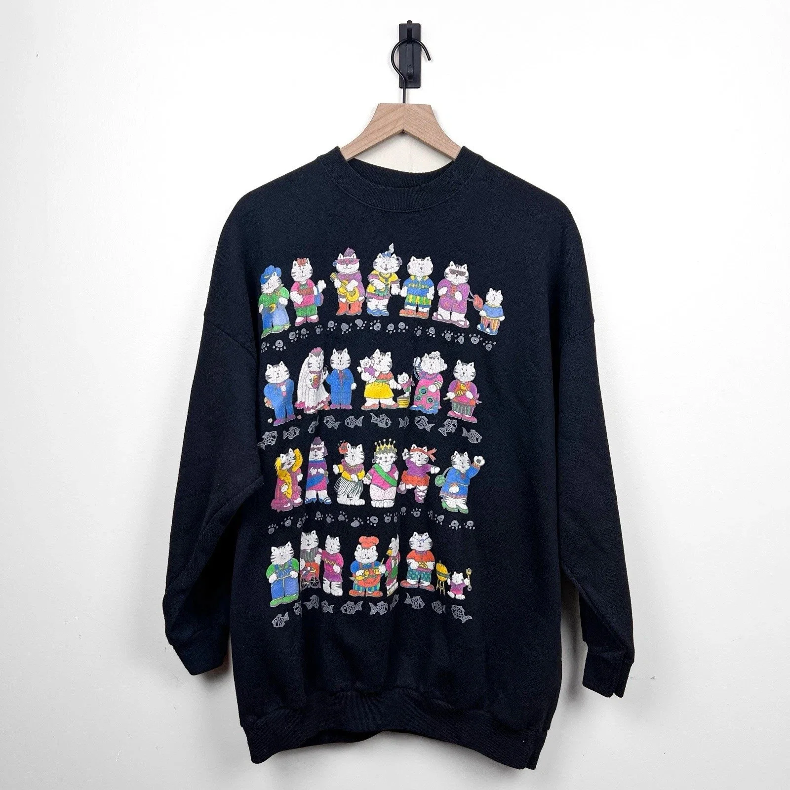 Vintage EZL by Marcy 'N Me Cat Couples Sweatshirt | one size fits all
