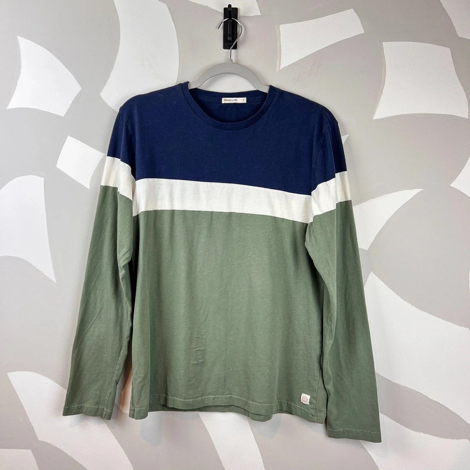 Marine Layer Jacob Long Sleeve Crew Neck Pullover | S